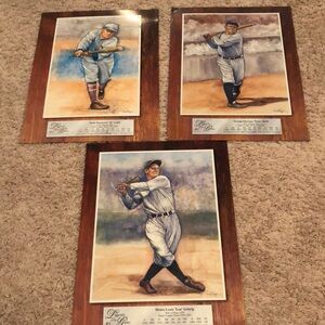 Bundle of three baseball metal legend of the game collectors series